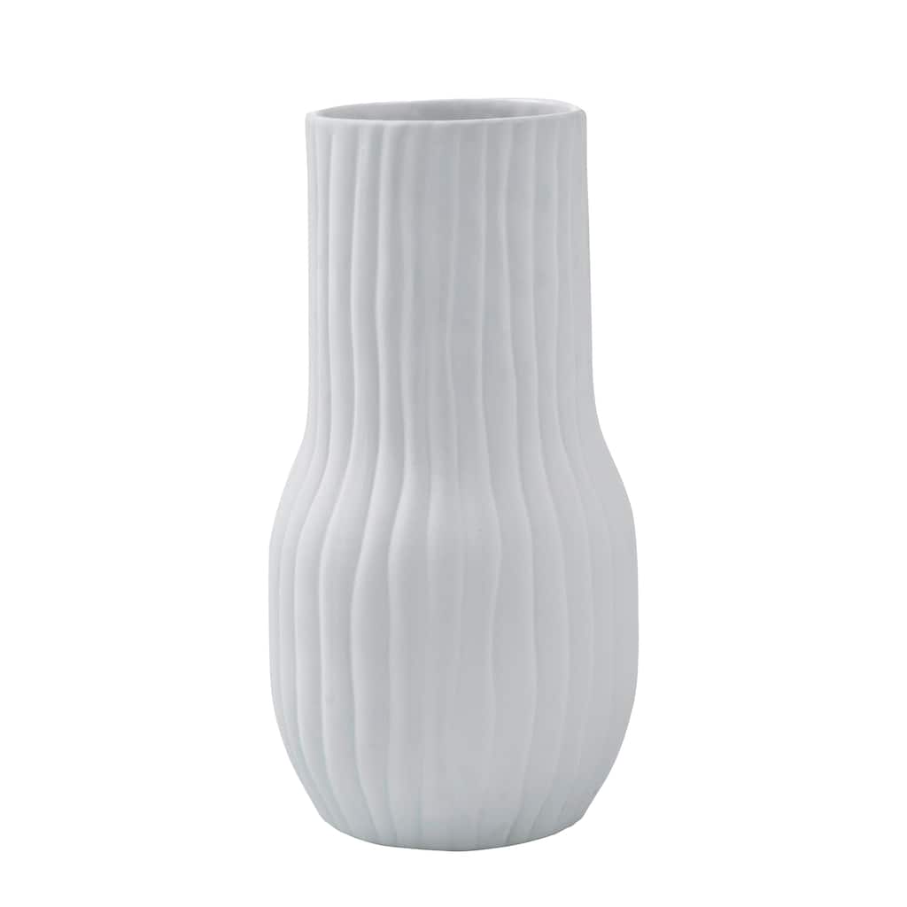 Renwil Criley Indoor Ceramic Stoneware Vase, Matte Off-White
