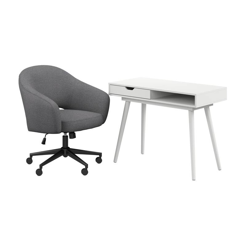 Bush Furniture Nora Small Writing Desk and Chair Set for Home Office