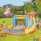 preview thumbnail 1 of 13, Outsunny 5-in-1 Kids Inflatable Bounce House Jumping Castle with Water Pool, Slide, Climbing Walls, & 2 Water Guns Kids