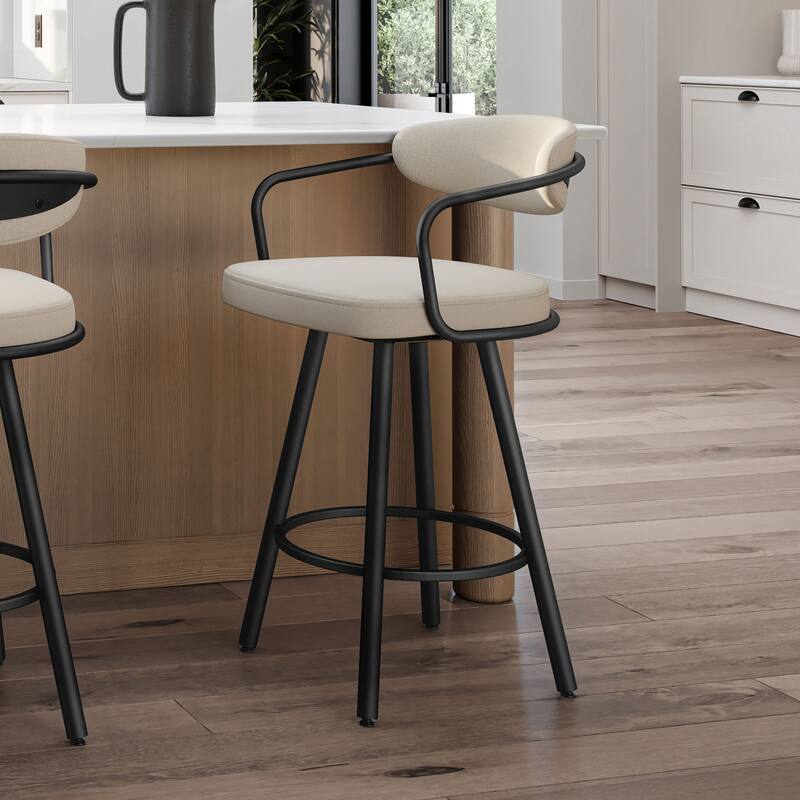 Amisco Ernesto Swivel Counter and Bar Stool with Arms