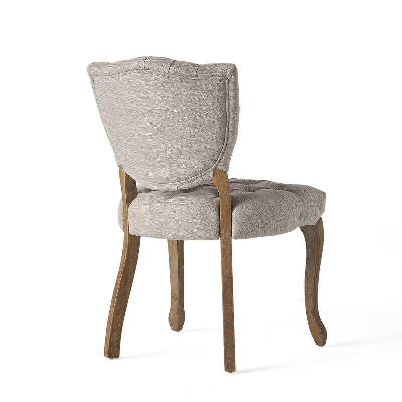 Crosswind Diamond Stitch Fabric Dining Chair by Christopher Knight Home