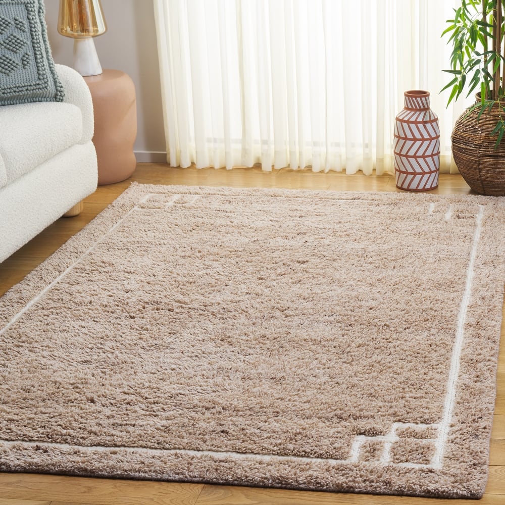 SAFAVIEH Handmade Casablanca Shag Solen Wool Rug