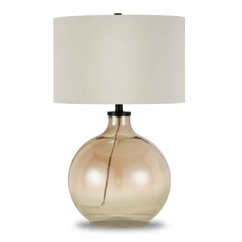 Lucia Table Lamp in Luster Glass with Linen Shade
