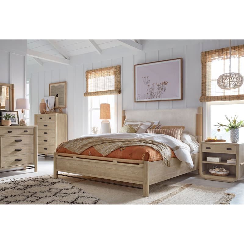 Salt Life Home Sunset Cove Sanibel Brown Panel Upholstered Bed
