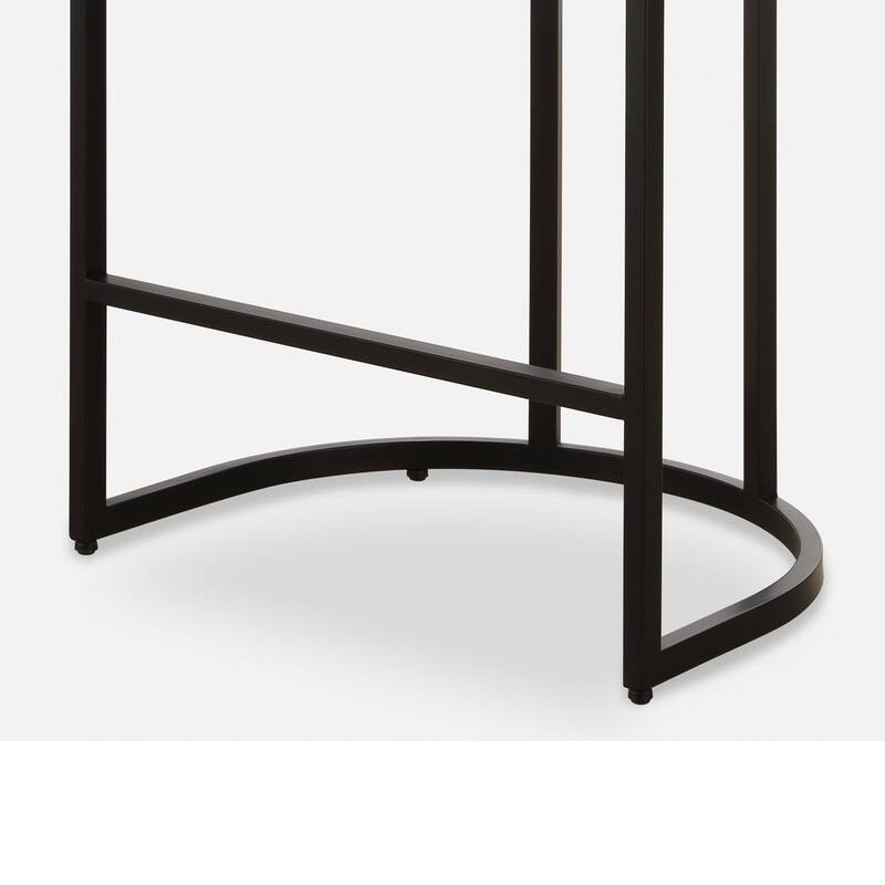Gyn Counter Height Stool, White Performance Fabric, Black Cantilever Base