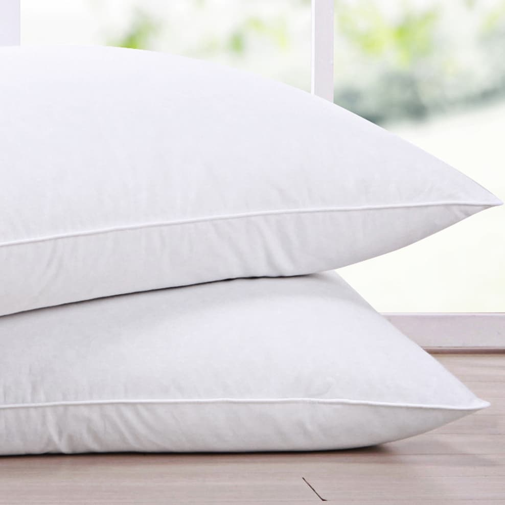 Feather Down Goose And Duck Feather Pillows Quilted White Goose