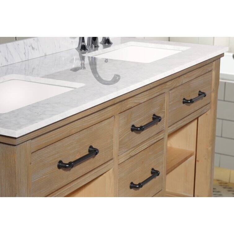 Ari Bath, Lauren 60" Bathroom Vanity, Weathered Fir Finish - 60