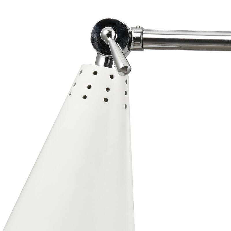 Elk Home Luca Polished Chrome With White Metal Shade 1 Light Sconce