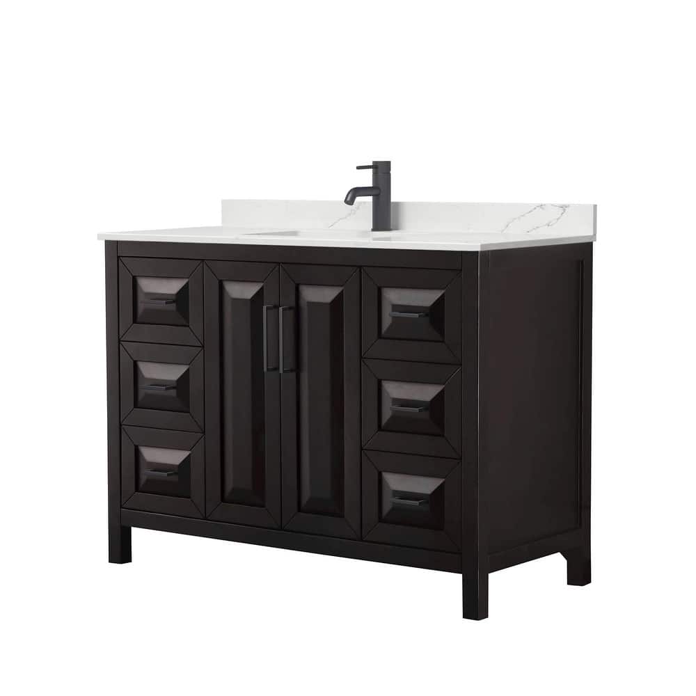 Daria 48-inch Single Vanity, Single Hole Quartz Top