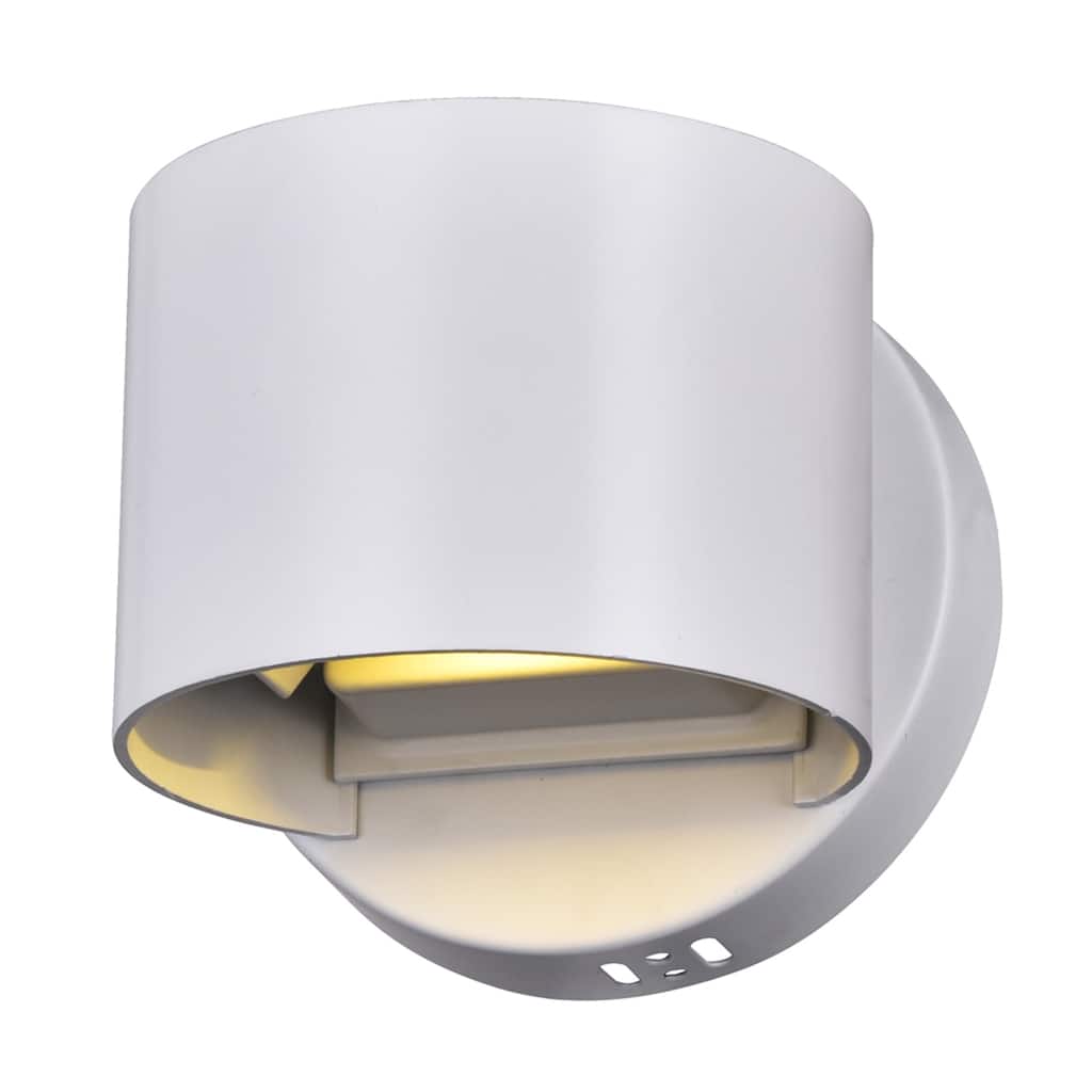 Lilliana Integrated LED Round White Wall Sconce