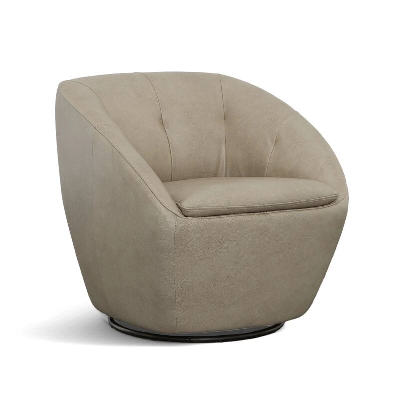 Wade Brown Leather 360° Swivel Chair by Flexsteel