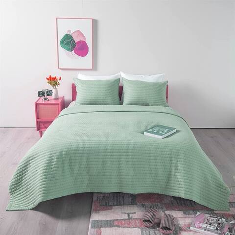 KASENTEX Quilt Set Soft Bedspread - Light Weight, Stone Washed, Down Alternative Fill, Machine Washable