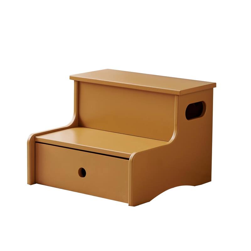 Lylia Collection MDF Wood 2-Step Kids Stool with Storage