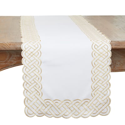 Braid Embroidered Design Table Runner
