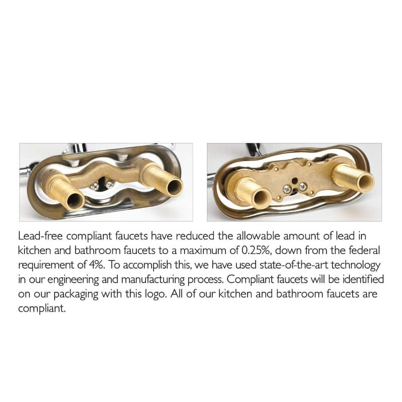 Design House Double Handle Widespread Bathroom Faucet with Metal Lever
