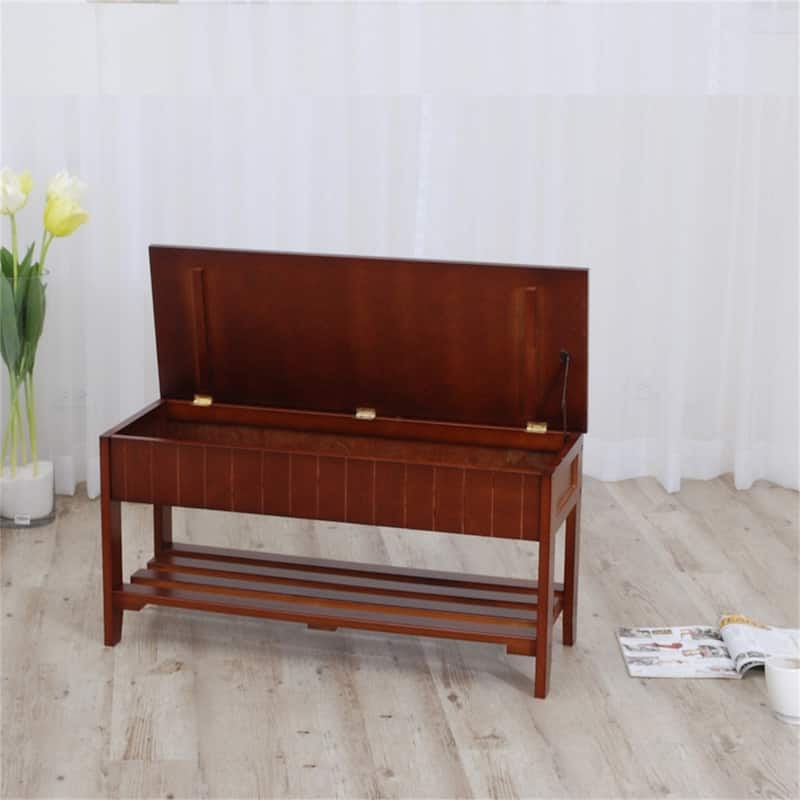 Quality Solid Wood Shoe Bench with Storage
