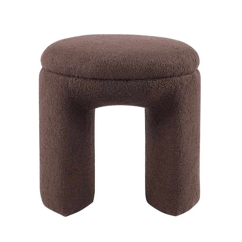 Furniture of America Emery Modern 18-inch U-Shaped Upholstered Ottoman