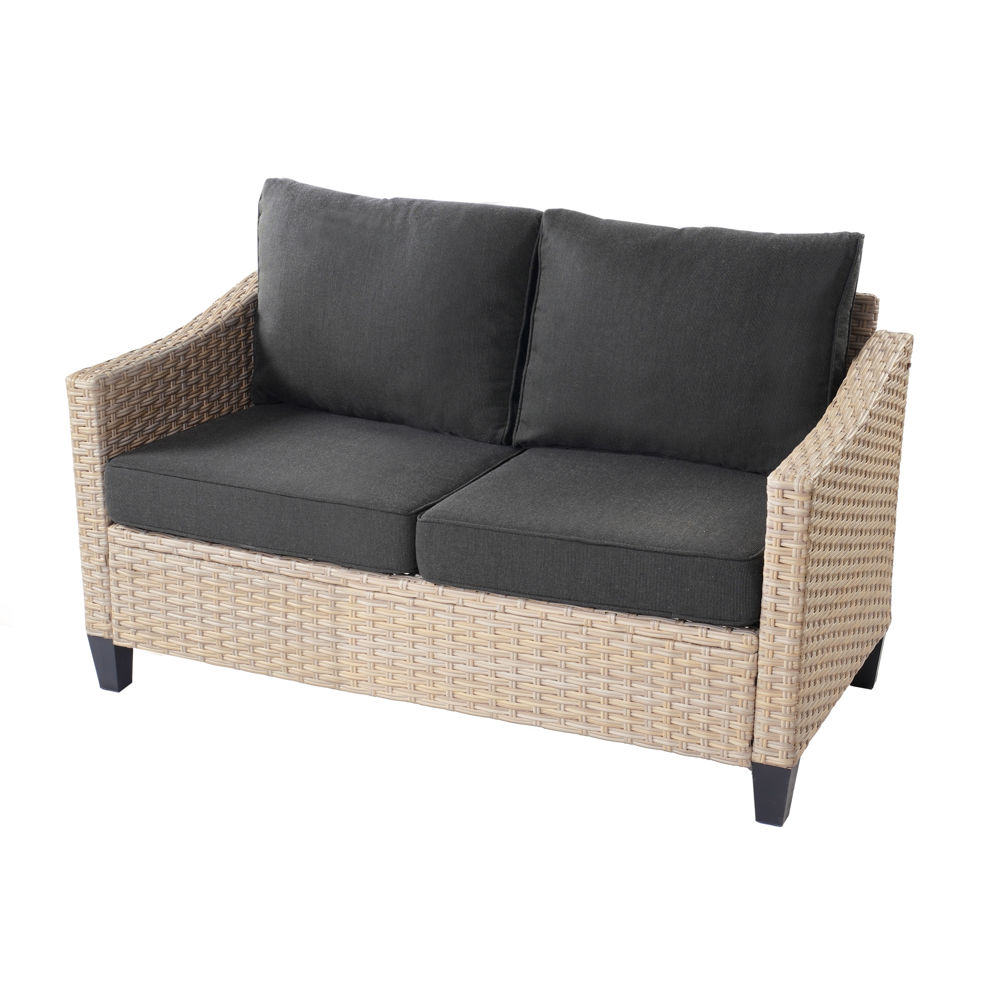 XIZZI 4 Pieces Rattan Wicker Outdoor Furniture Seating Sofa