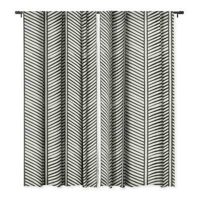 Little Arrow Design Co Organic Chevron Inkwell Made-to-Order Blackout Single Curtain Panel