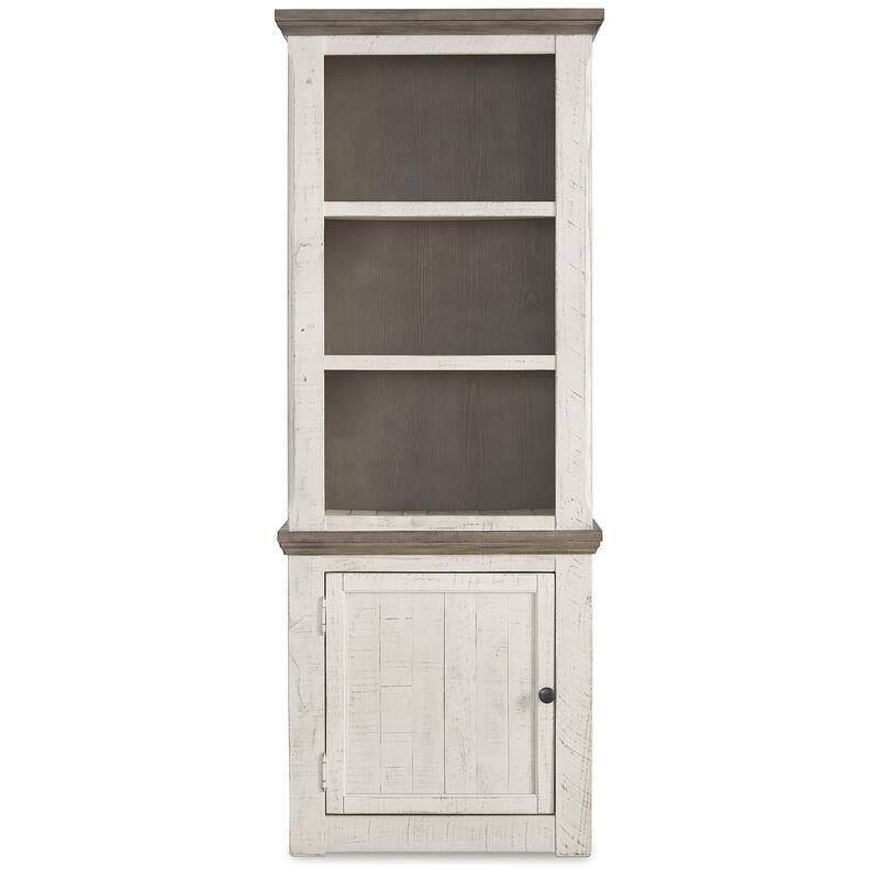 Havalance Left Pier Cabinet, White/Brown - 7'9" x 9'9"
