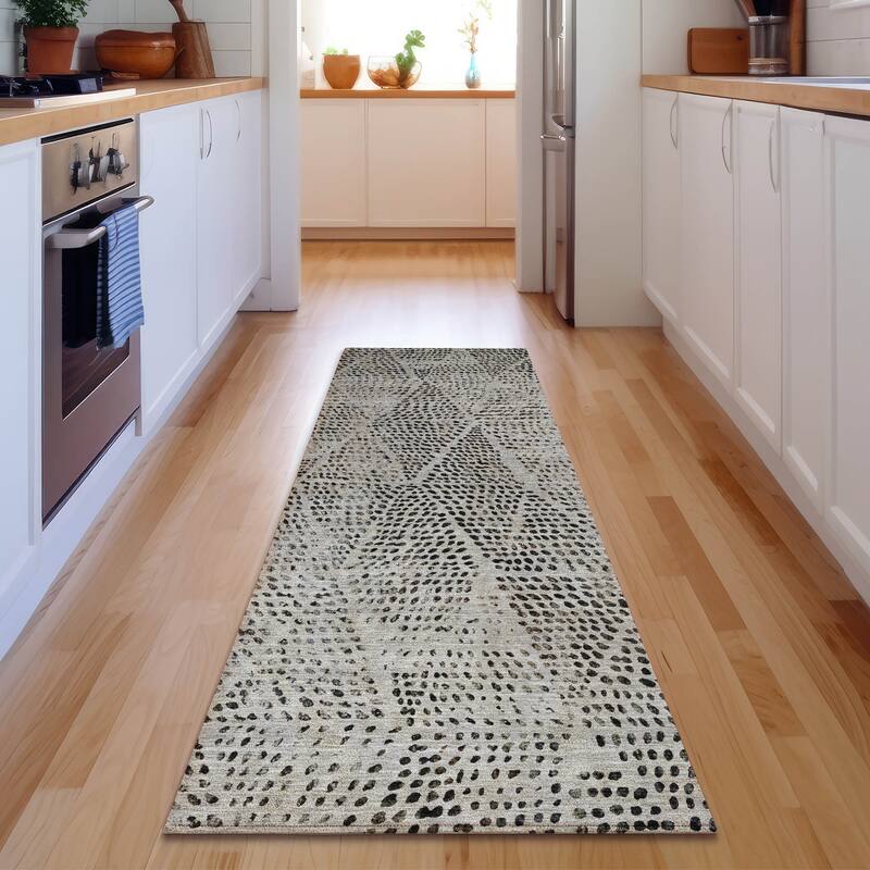 Premium Washable Super Soft Diamond Modern Mayfield Rug - Gray - 2' 3" x 7' 6" - Runner