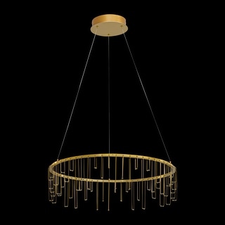 Lucerna 26" LED Chandelier in Stainless Steel Gold