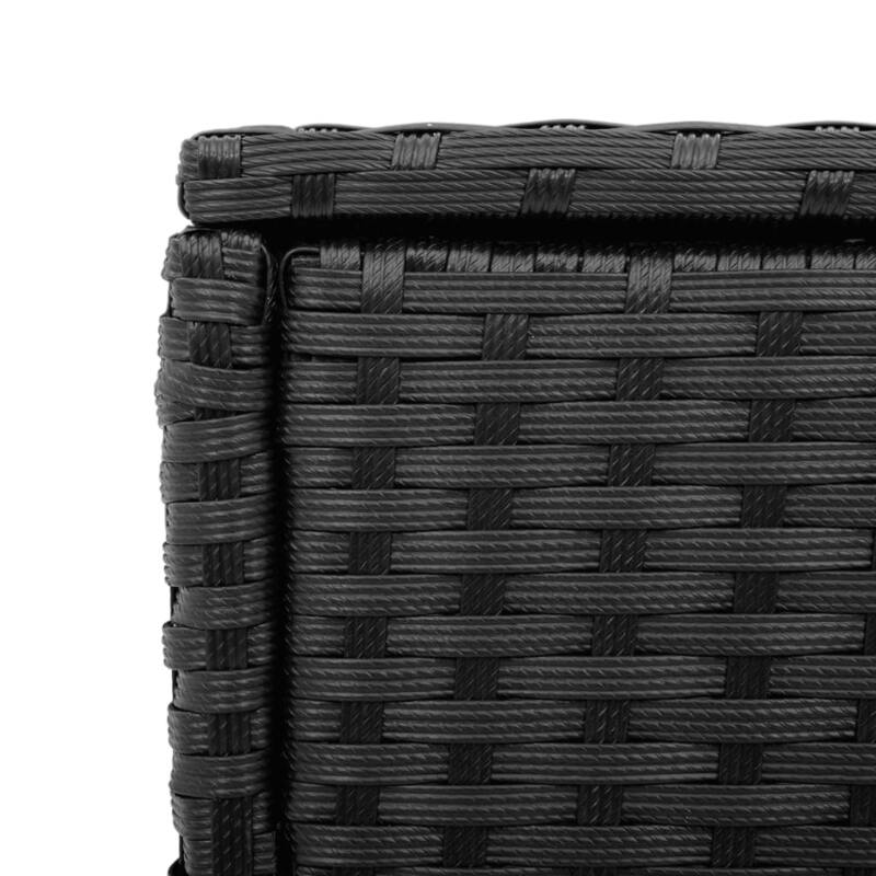 vidaXL Patio Side Table Outdoor Furniture Side Tea Coffee Table Poly Rattan - 10.8 x 22.8 x 21.7 in