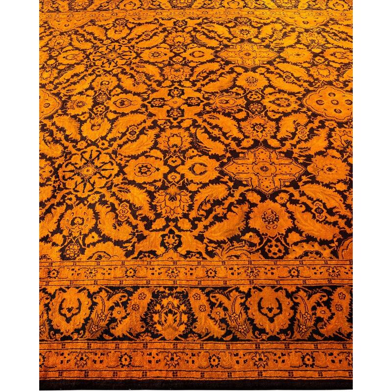 Overdyed, One-of-a-Kind Hand-Knotted Area Rug - Orange - 6' 3" x 8' 10"