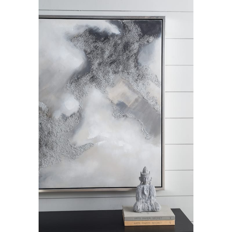 39.4x39.4" Stormy Skies Framed Hand-painted Wall Art