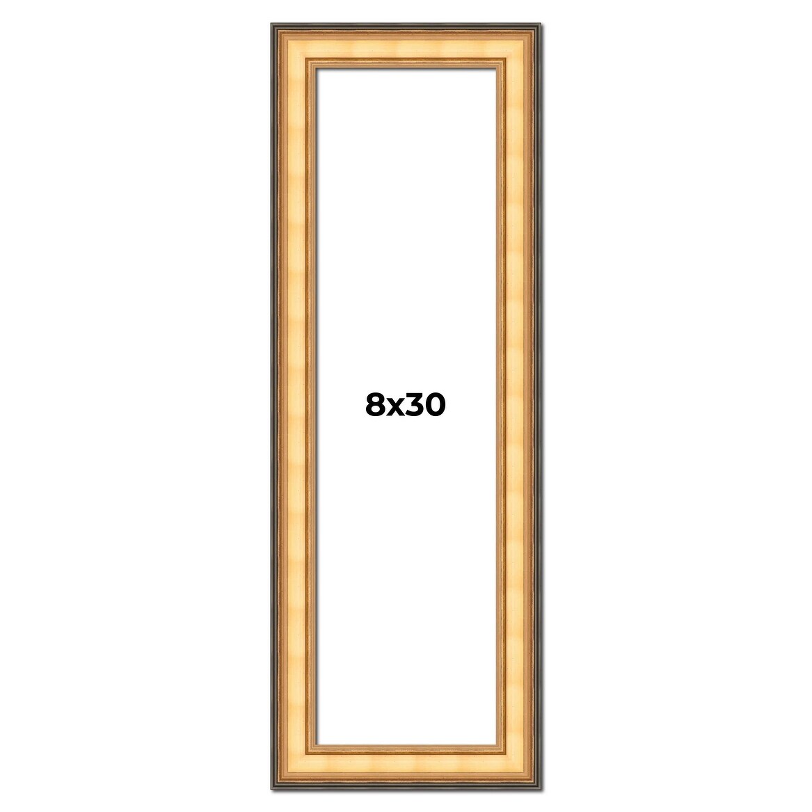 8x30 Frame Gold Plein Aire Solid Wood Picture Frame Width 2 Inches |