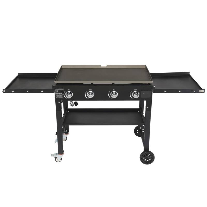 Foldable 4-Burner Flat Top Gas Griddle Cooking Station