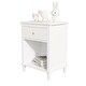 preview thumbnail 15 of 18, Spacious Kids Nightstand with Drawer and Shelf,White