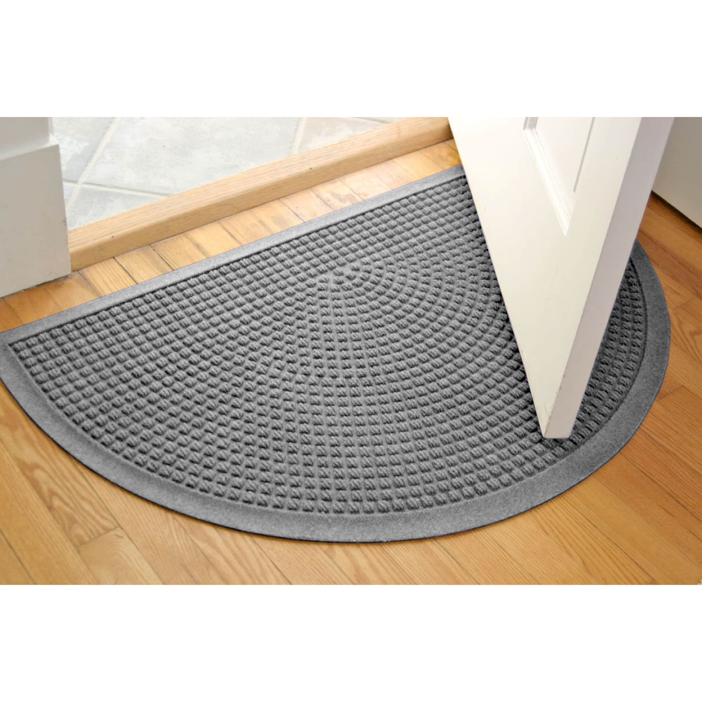 Squares 24x39 Indoor/Outdoor Half Round Door Mat - Bed Bath