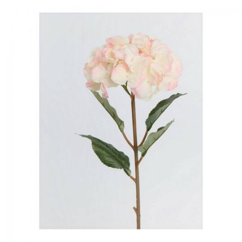 Cream And Pink Hydrangea Stem Artificial Flower