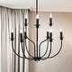 preview thumbnail 1 of 2, Ayada Black 9-Light Two Tier Candelabra 30-Inch Chandelier