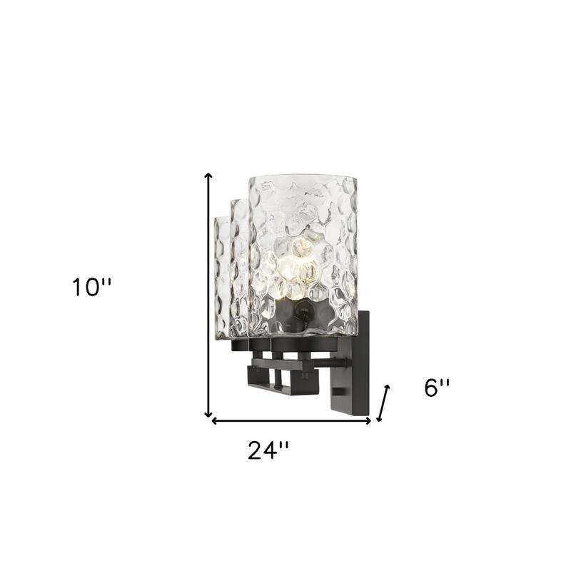 120 Voltage Transitional Flush Mount Vanity Light with Clear Glass Shade and Dimmable Hardwired Fixture