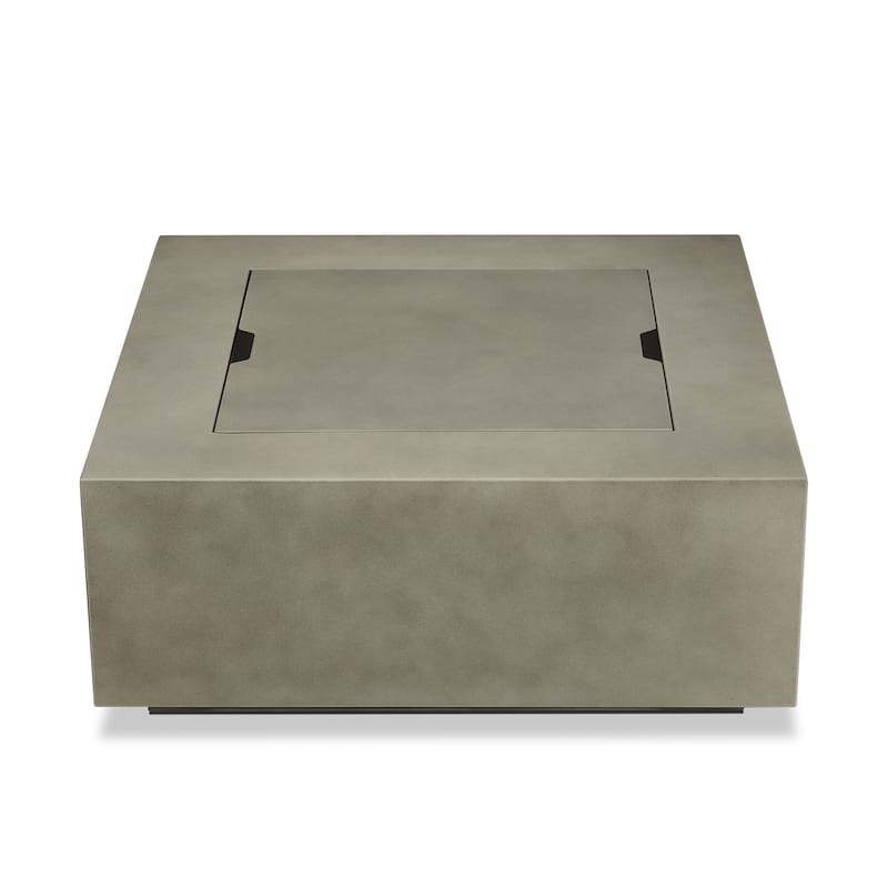 Aegean 36" Square Gas Fire Table in Mist Gray by Real Flame