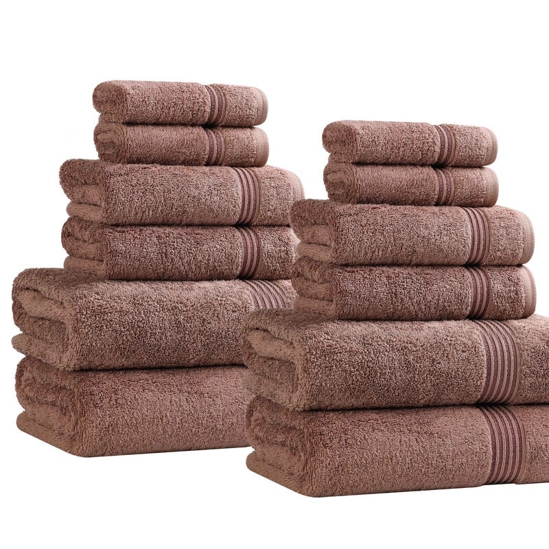 Superior Heritage Egyptian Cotton Absorbent 12-Piece Towel Set