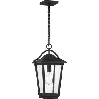 Darius 1-Light Outdoor Hanging Lantern in Earth Black
