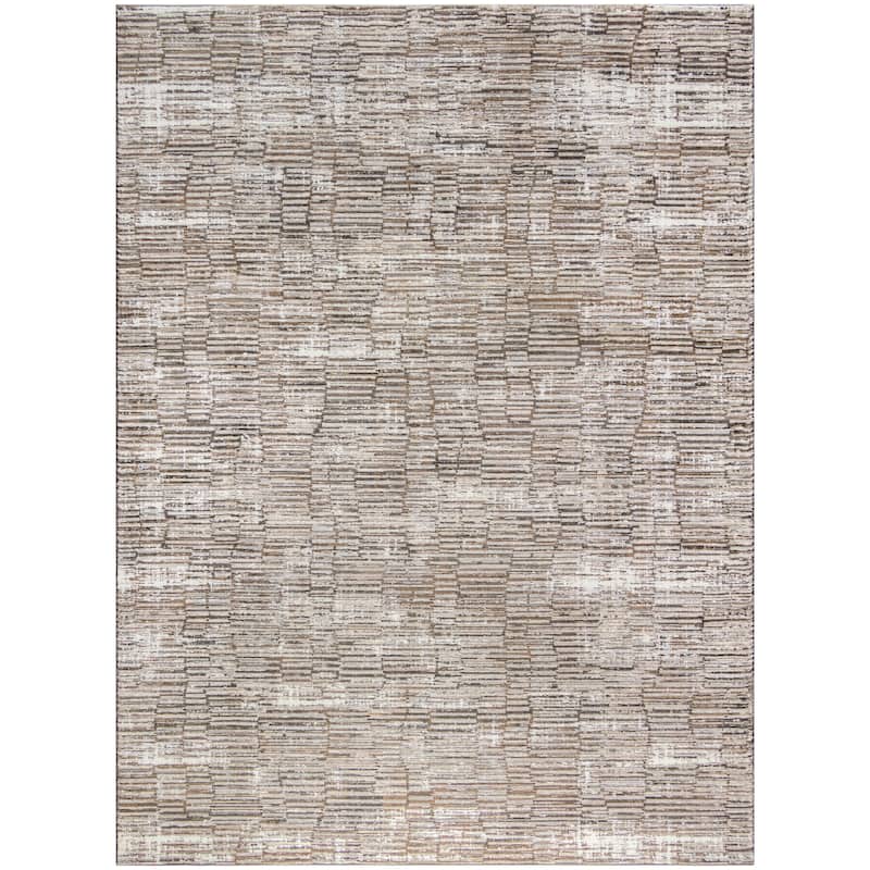 Nourison Eco-Friendly Indoor Abstract Area Rug - Ivory/Mocha - 7' 10" x 9' 10"