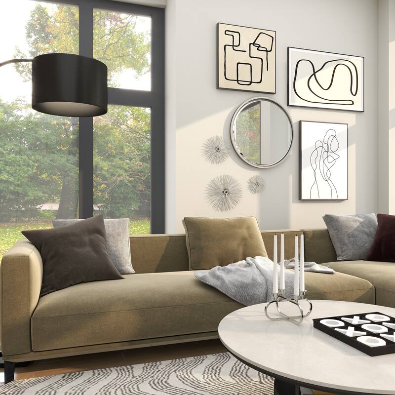 CosmoLiving by Cosmopolitan Metal 3D Starburst Wall Decor (Set of 3) - Silver, Gold, Black, Copper