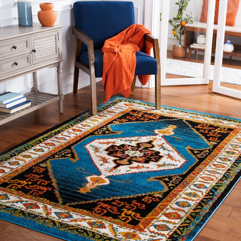 SAFAVIEH Vintage Hamadan Friedchen Rug - 2'7" x 5' - Blue/Ivory