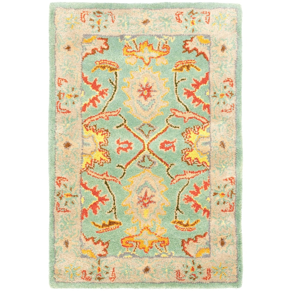 SAFAVIEH Handmade Heritage Dot Daisy Traditional Oriental Wool Rug