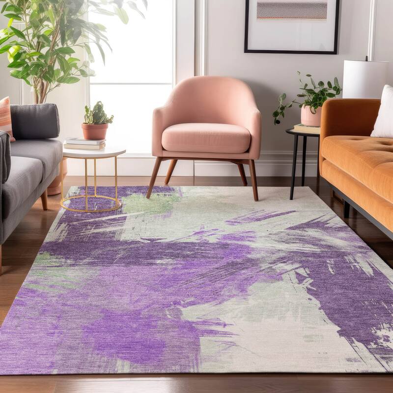 Premium Washable Super Soft Modern Brushstrokes Mayfield Rug