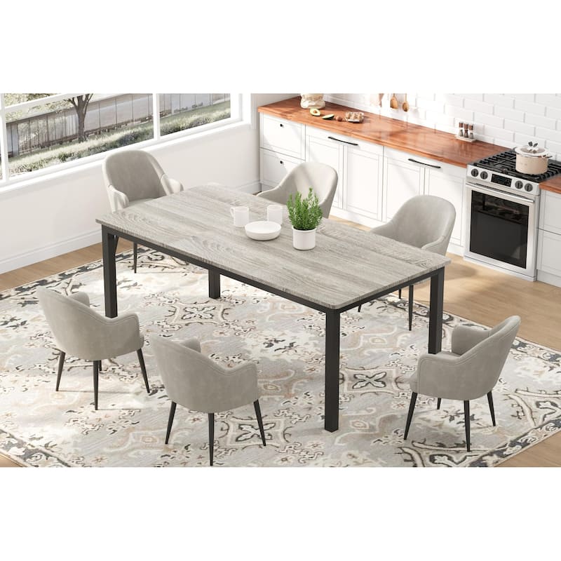 Industrial Dining Table, Large Dining Table for Kitchen