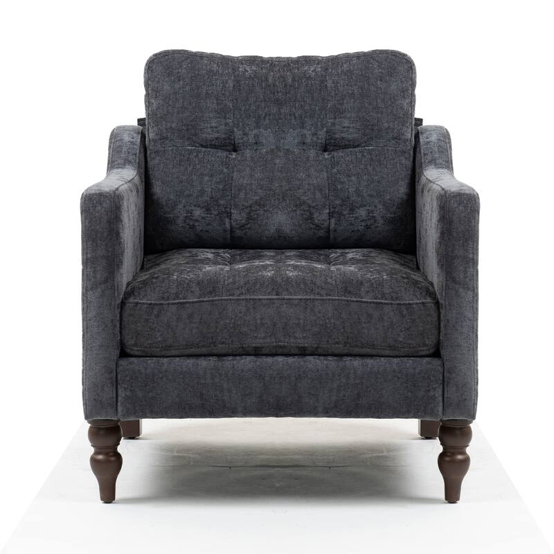 Upholstered Accent Chair with USB Charging Port