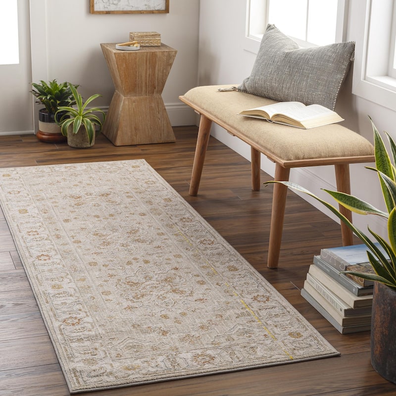 Betty Classic Medallion Area Rug - 2' 7" x 7' 3" - Beige/Light Grey