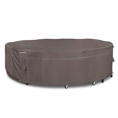Classic Accessories Ravenna Water-Resistant General Purpose and Conversation Set Cover, 128 in. DIA x 30 in. H