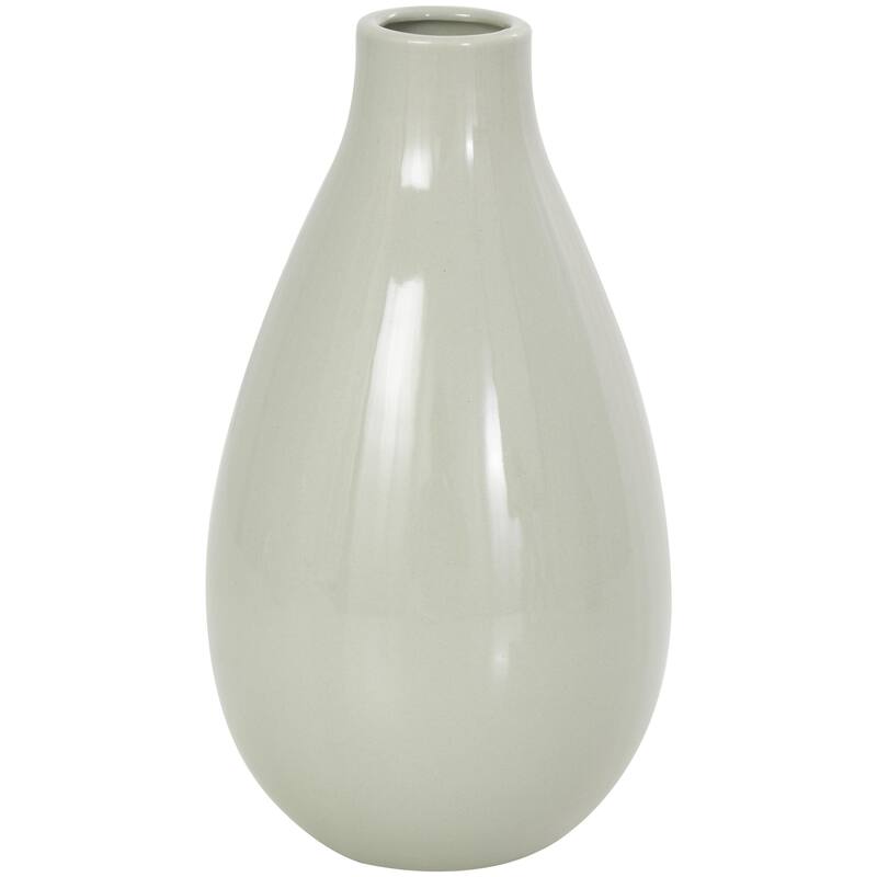 Ceramic Minimalistic Rounded Decorative Vase with Varying Shapes - Set of 3 Green - Roche River Decor