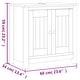 preview thumbnail 4 of 5, vidaXL Bathroom Sink Cabinet Vanity Cabinet Cupboard BERG Solid Wood Pine - 23.6" x 13.4" x 23.2"